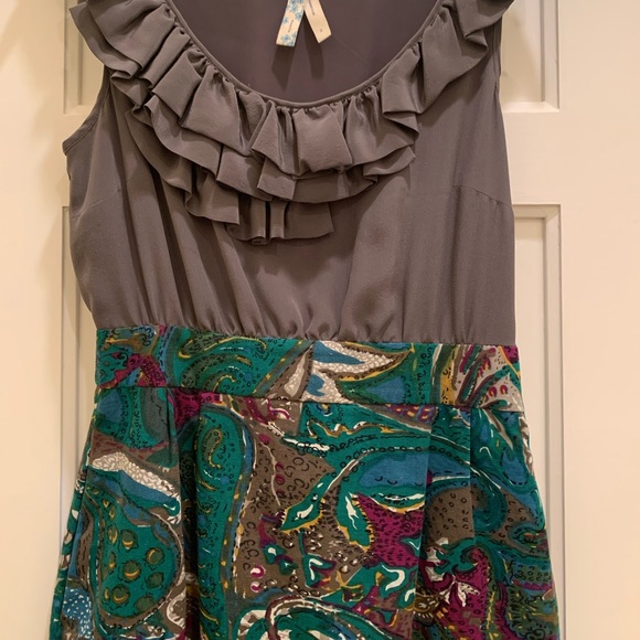 HPx2🎉 Anthropologie (Maeve) Gray & Patterned Dress - Picture 7 of 16